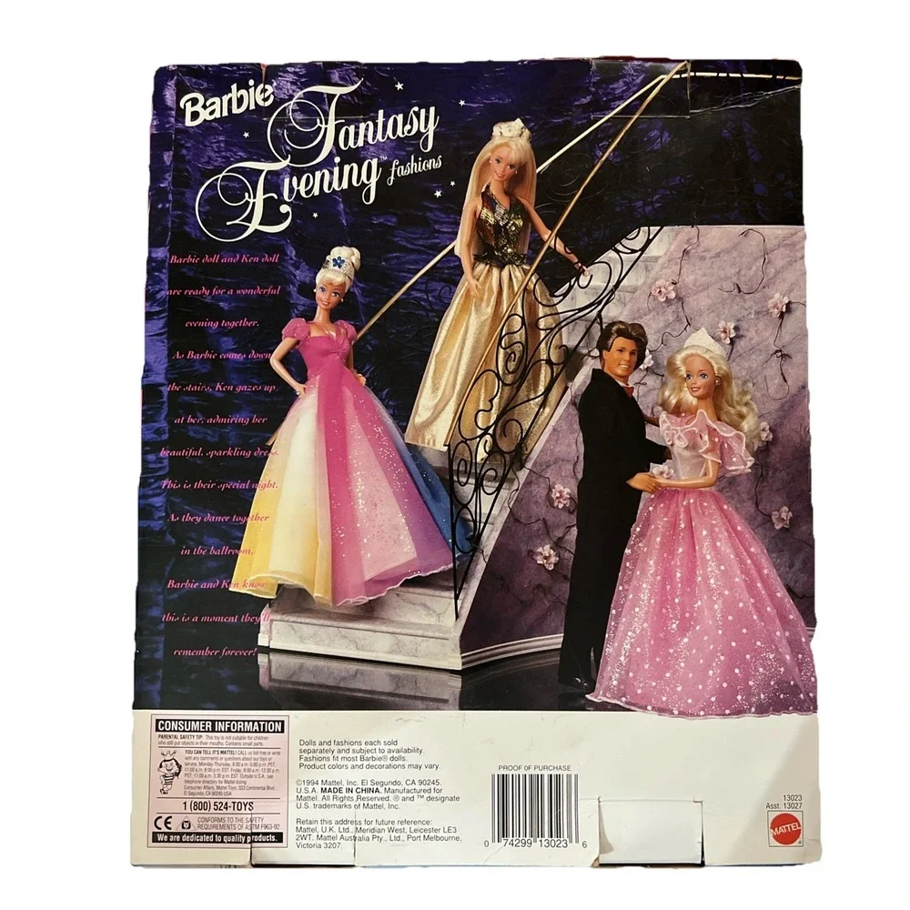 Vintage Barbie Mattel 1994 Fantasy Evening Fashions  Gold Gown Mattel‎ Vintage